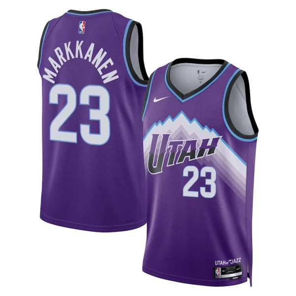 Camiseta Utah Jazz Lauri Markkanen Icon Edition 2025-26 Púrpura Swingman para Hombre