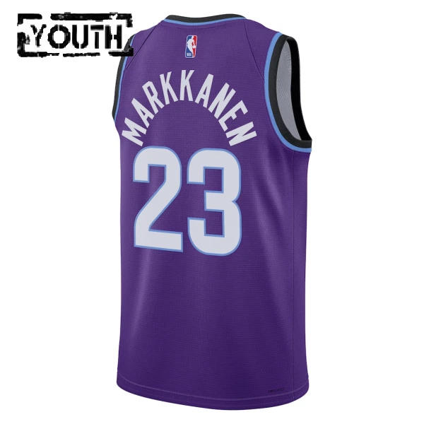 Camiseta Utah Jazz Lauri Markkanen Icon Edition 2025-26 Púrpura Swingman para Niño