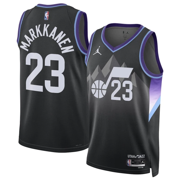 Camiseta Utah Jazz Lauri Markkanen Statement Edition 2025-26 Negro Swingman para Hombre
