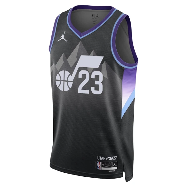 Camiseta Utah Jazz Lauri Markkanen Statement Edition 2025-26 Negro Swingman para Hombre