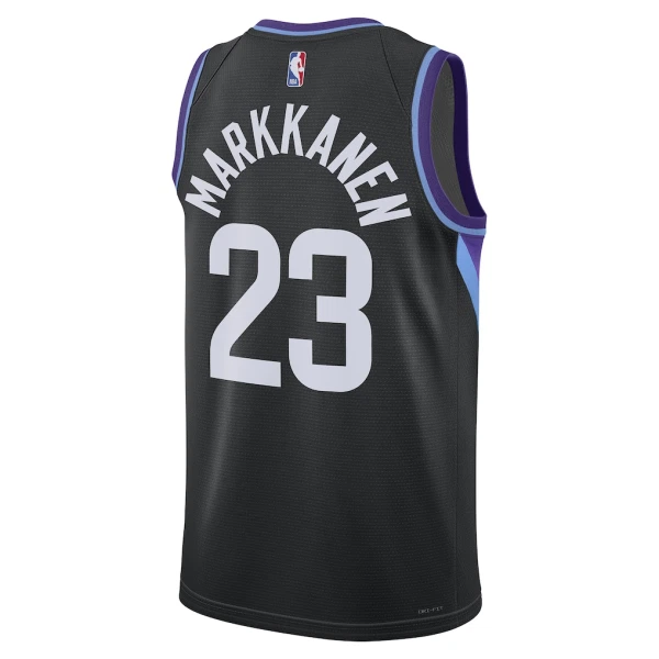 Camiseta Utah Jazz Lauri Markkanen Statement Edition 2025-26 Negro Swingman para Hombre