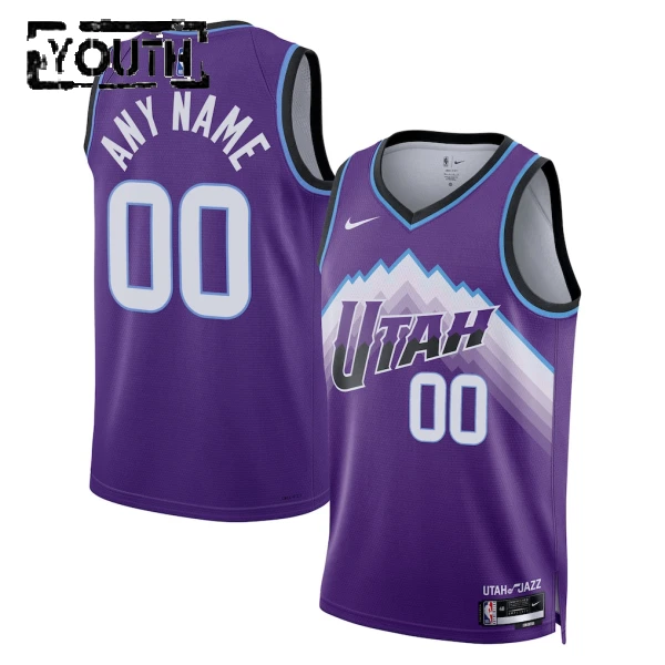 Camiseta Utah Jazz Personalizada Icon Edition 2025-26 Púrpura Swingman para Niño