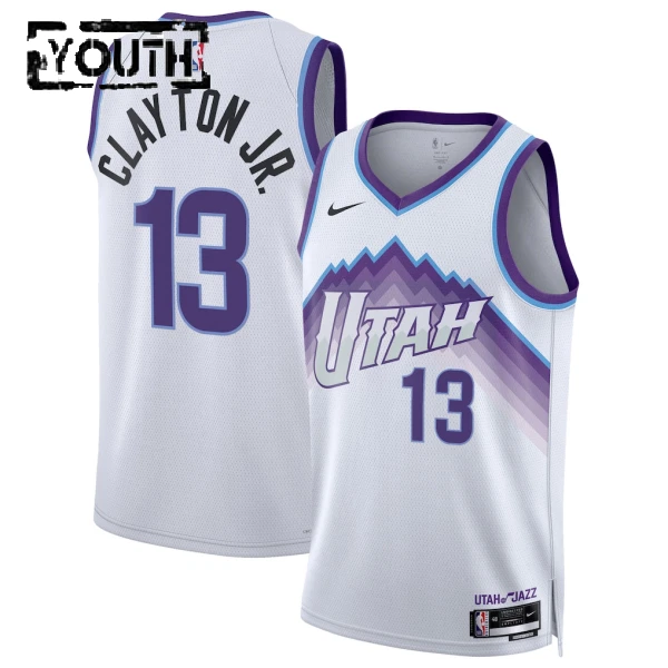 Camiseta Utah Jazz Walter Clayton JR Association Edition 2025-26 Blanco Swingman para Niño
