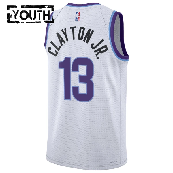 Camiseta Utah Jazz Walter Clayton JR Association Edition 2025-26 Blanco Swingman para Niño