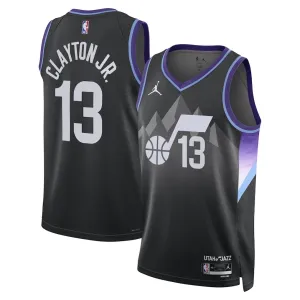 Camiseta Utah Jazz Walter Clayton JR Statement Edition 2025-26 Negro Swingman para Hombre