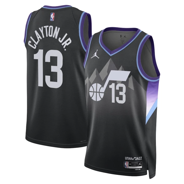 Camiseta Utah Jazz Walter Clayton JR Statement Edition 2025-26 Negro Swingman para Hombre
