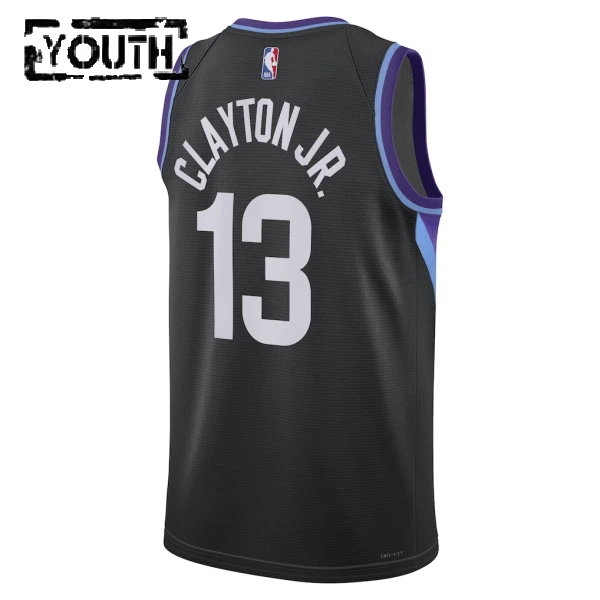 Camiseta Utah Jazz Walter Clayton JR Statement Edition 2025-26 Negro Swingman para Niño