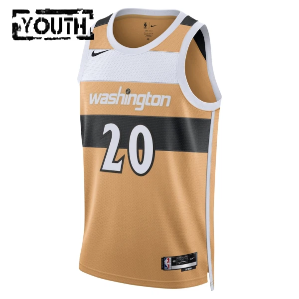 Camiseta Washington Wizards Alex Sarr City Edition 2025-26 Oro Swingman para Niño