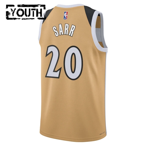 Camiseta Washington Wizards Alex Sarr City Edition 2025-26 Oro Swingman para Niño