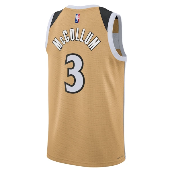 Camiseta Washington Wizards CJ Mccollum City Edition 2025-26 Oro Swingman para Hombre