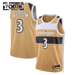 Camiseta Washington Wizards CJ Mccollum City Edition 2025-26 Oro Swingman para Niño Camiseta Washington Wizards CJ Mccollum City Edition 2025-26 Oro Swingman para Niño