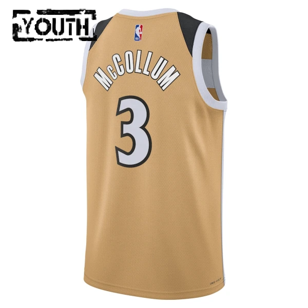 Camiseta Washington Wizards CJ Mccollum City Edition 2025-26 Oro Swingman para Niño