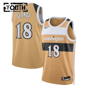 Camiseta Washington Wizards Kyshawn George City Edition 2025-26 Oro Swingman para Niño Camiseta Washington Wizards Kyshawn George City Edition 2025-26 Oro Swingman para Niño