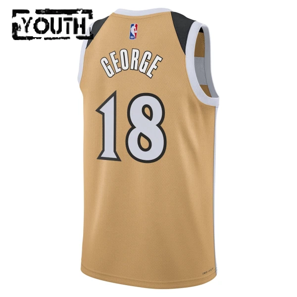 Camiseta Washington Wizards Kyshawn George City Edition 2025-26 Oro Swingman para Niño