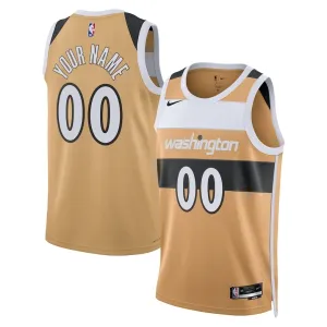 Camiseta Washington Wizards Personalizada City Edition 2025-26 Oro Swingman para Hombre Camiseta Washington Wizards Personalizada City Edition 2025-26 Oro Swingman para Hombre