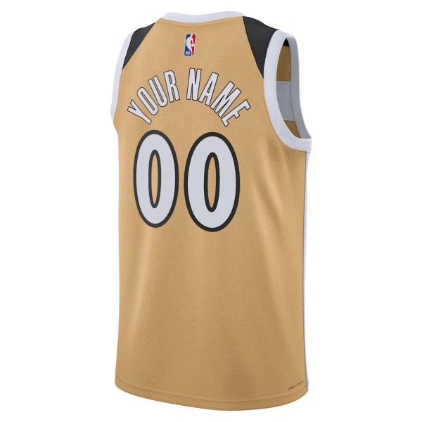 Camiseta Washington Wizards Personalizada City Edition 2025-26 Oro Swingman para Hombre