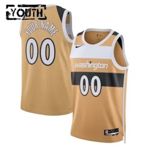Camiseta Washington Wizards Personalizada City Edition 2025-26 Oro Swingman para Niño Camiseta Washington Wizards Personalizada City Edition 2025-26 Oro Swingman para Niño