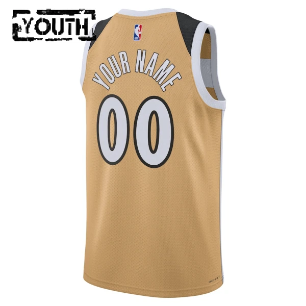 Camiseta Washington Wizards Personalizada City Edition 2025-26 Oro Swingman para Niño