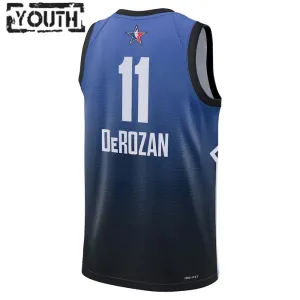 Camiseta Demar Derozan 11 All Star 2023 Azul Swingman para Niño
