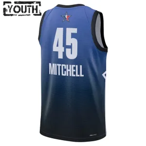 Camiseta Donovan Mitchell 45 All Star 2023 Azul Swingman para Niño