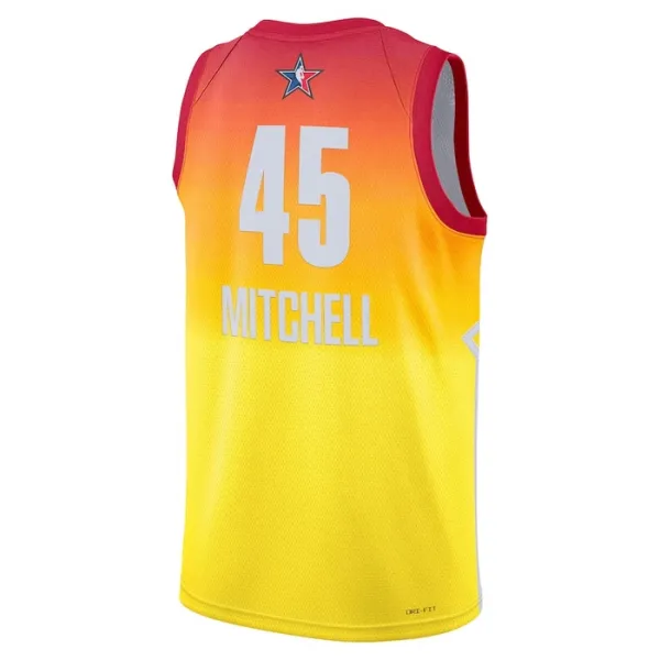 Camiseta Donovan Mitchell 45 All Star 2023 Naranja Swingman para Hombre