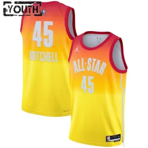 Camiseta Donovan Mitchell 45 All Star 2023 Naranja Swingman para Niño