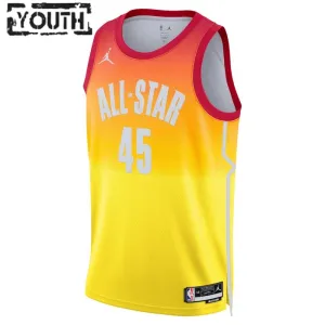 Camiseta Donovan Mitchell 45 All Star 2023 Naranja Swingman para Niño