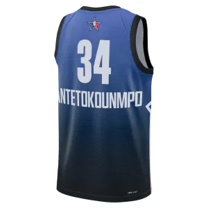 Camiseta Giannis Antetokounmpo 34 All Star 2023 Azul Swingman para Hombre