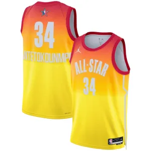 Camiseta Giannis Antetokounmpo 34 All Star 2023 Naranja Swingman para Hombre