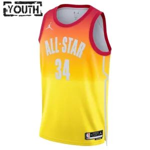 Camiseta Giannis Antetokounmpo 34 All Star 2023 Naranja Swingman para Niño