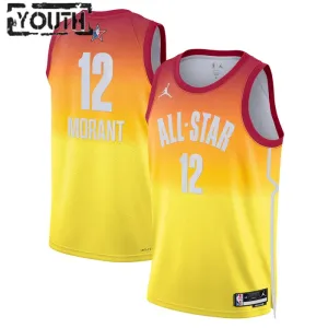 Camiseta Ja Morant 12 All Star 2023 Naranja Swingman para Niño