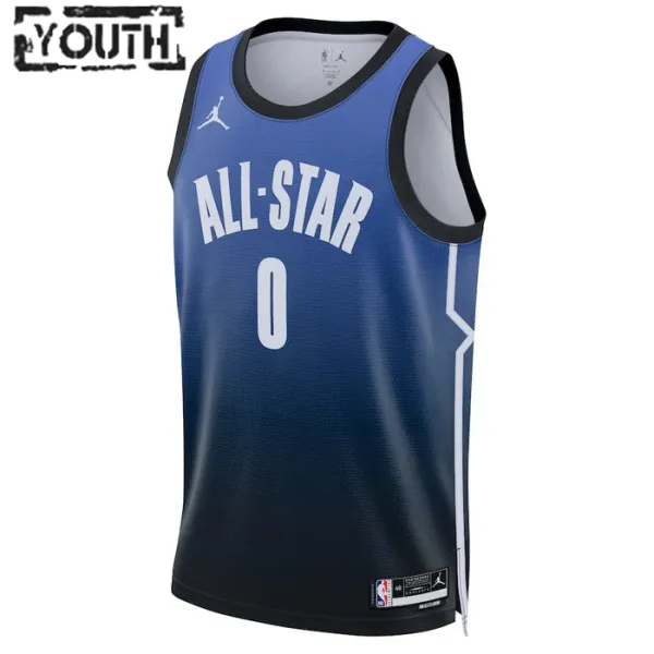 Camiseta Jayson Tatum 0 All Star 2023 Azul Swingman para Niño