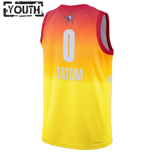 Camiseta Jayson Tatum 0 All Star 2023 Naranja Swingman para Niño