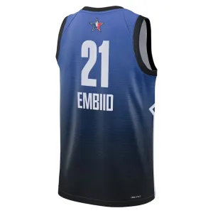 Camiseta Joel Embiid 21 All Star 2023 Azul Swingman para Hombre