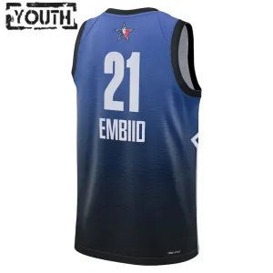 Camiseta Joel Embiid 21 All Star 2023 Azul Swingman para Niño