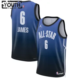 Camiseta Lebron James 6 All Star 2023 Azul Swingman para Niño