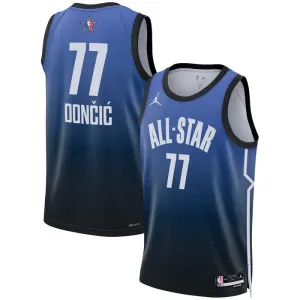 Camiseta Luka Doncic 77 All Star 2023 Azul Swingman para Hombre