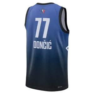 Camiseta Luka Doncic 77 All Star 2023 Azul Swingman para Hombre