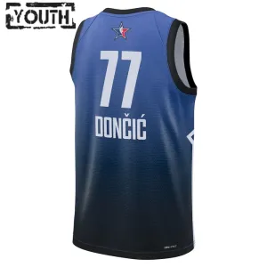 Camiseta Luka Doncic 77 All Star 2023 Azul Swingman para Niño