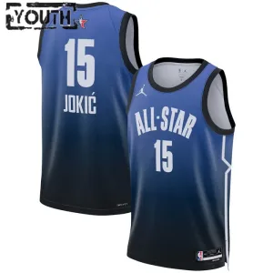 Camiseta Nikola Jokic 15 All Star 2023 Azul Swingman para Niño