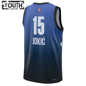 Camiseta Nikola Jokic 15 All Star 2023 Azul Swingman para Niño