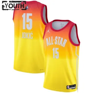 Camiseta Nikola Jokic 15 All Star 2023 Naranja Swingman para Niño