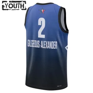 Camiseta Shai Gilgeous Alexander 2 All Star 2023 Azul Swingman para Niño