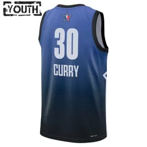 Camiseta Stephen Curry 30 All Star 2023 Azul Swingman para Niño