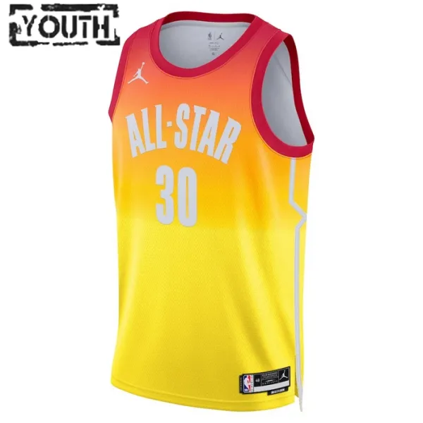 Camiseta Stephen Curry 30 All Star 2023 Naranja Swingman para Niño