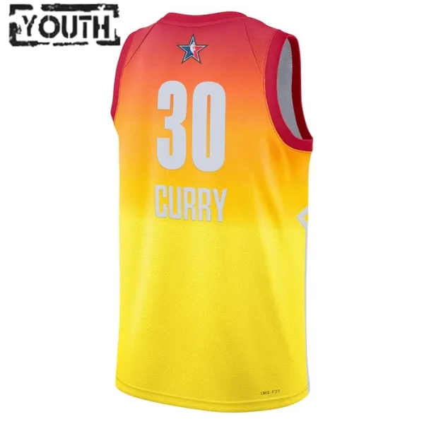 Camiseta Stephen Curry 30 All Star 2023 Naranja Swingman para Niño