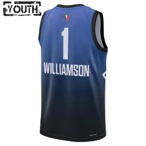Camiseta Zion Williamson 1 All Star 2023 Azul Swingman para Niño