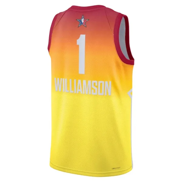 Camiseta Zion Williamson 1 All Star 2023 Naranja Swingman para Hombre