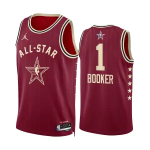 Camiseta Devin Booker All Star 2024 Rojo Swingman para Hombre Camiseta Devin Booker All Star 2024 Rojo Swingman para Hombre