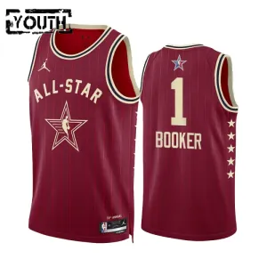 Camiseta Devin Booker All Star 2024 Rojo Swingman para Niño Camiseta Devin Booker All Star 2024 Rojo Swingman para Niño